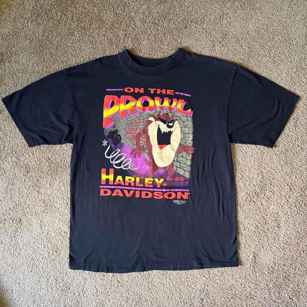 Harley-davidson 90s taz t shirt - Picture 1 of 6